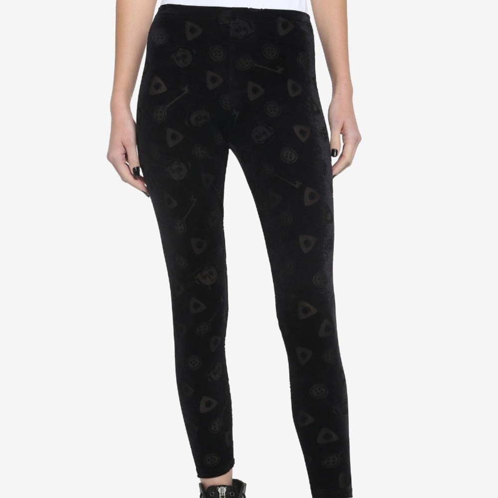 Coraline Velvet Mesh Icons Leggings Hot Topic Horror Halloween‎ Cosplay Costume